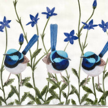 Load image into Gallery viewer, Superb Fairy Wren with Royal Bluebells Scarf