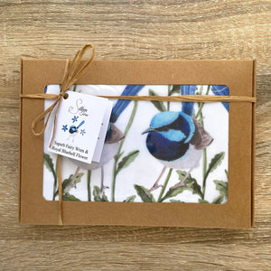 Superb Fairy Wren with Royal Bluebells Scarf