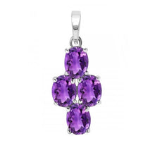Load image into Gallery viewer, Harmony Sterling Silver Amethyst Cross Pendant
