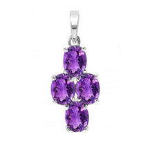 Load image into Gallery viewer, Harmony Sterling Silver Amethyst Cross Pendant