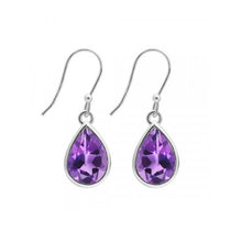 Load image into Gallery viewer, Anya Sterling Silver Faceted Amethyst Earrings
