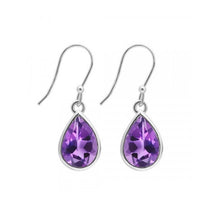 Load image into Gallery viewer, Anya Sterling Silver Faceted Amethyst Earrings