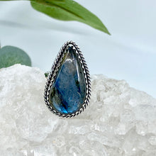 Load image into Gallery viewer, Allegra Sterling Silver Bohemian Teardrop Labradorite Ring