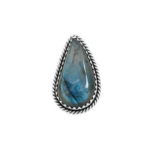 Load image into Gallery viewer, Allegra Sterling Silver Bohemian Teardrop Labradorite Ring
