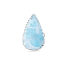 Load image into Gallery viewer, Clementine Sterling Silver Larimar Ring / Adjustable