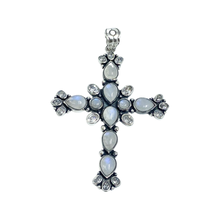 Load image into Gallery viewer, Gabrielle Moonstone Cross Pendant