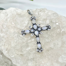 Load image into Gallery viewer, Gabrielle Moonstone Cross Pendant
