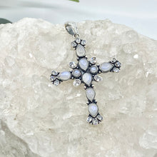 Load image into Gallery viewer, Gabrielle Moonstone Cross Pendant