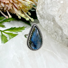 Load image into Gallery viewer, Allegra Sterling Silver Bohemian Teardrop Labradorite Ring