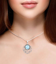 Load image into Gallery viewer, Brielle Sterling Silver Larimar Pendant