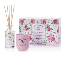 Load image into Gallery viewer, Australian Linen Collection / Cottage Garden Candle & Diffuser Gift Set