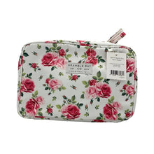 Load image into Gallery viewer, Australian Linen Collection / Cottage Garden Hang Fold Cosmetic Bag
