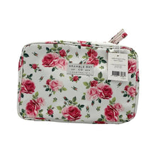 Load image into Gallery viewer, Australian Linen Collection / Cottage Garden Hang Fold Cosmetic Bag