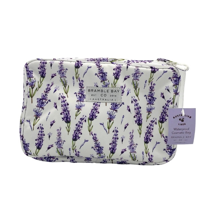 Australian Linen Collection / Lavender Fields Hang Fold Cosmetic Bag