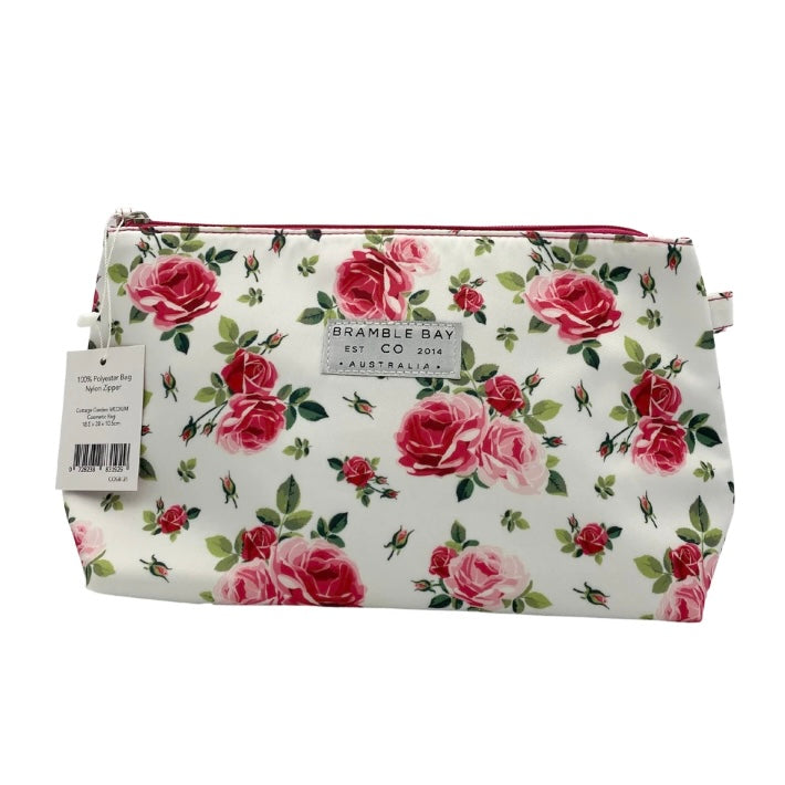 Australian Linen Collection / Cottage Garden Medium Cosmetic Bag
