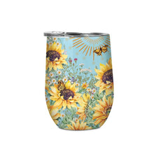 Load image into Gallery viewer, Blue Fields Of Gold / &#39;Bevvy&#39; Travel Mug
