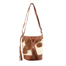 Load image into Gallery viewer, Bonnie Cowhide Bucket Bag 073