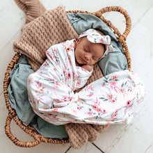 Load image into Gallery viewer, Camille / Baby Jersey Wrap & Topknot Set