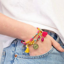 Load image into Gallery viewer, 'Happiness' Charm Bracelet Stack