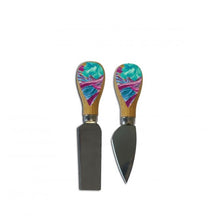 Load image into Gallery viewer, Cheese Knives / Azure Blossoms