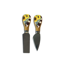 Load image into Gallery viewer, Cheese Knives / Sunflower Cowhide