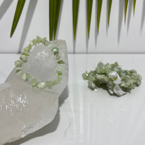 Crystal Chip Bracelet / New Jade