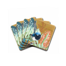 Load image into Gallery viewer, Coaster Set / Blue Wren
