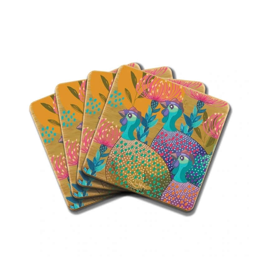 Coaster Set / Colourful Guineas