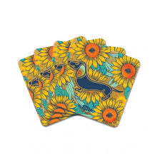 Load image into Gallery viewer, Coaster Set / Sunflower Dachshund
