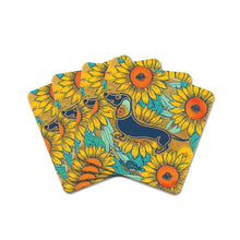 Load image into Gallery viewer, Coaster Set / Sunflower Dachshund
