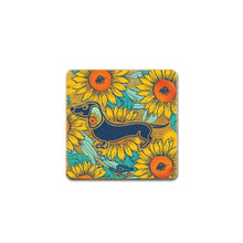 Load image into Gallery viewer, Coaster Set / Sunflower Dachshund
