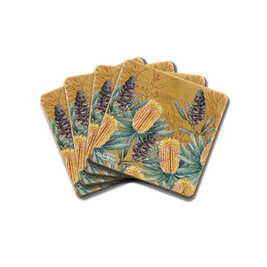 Coaster Set / Golden Banksia
