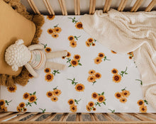 Load image into Gallery viewer, Sunflower / Fitted Cot Sheet
