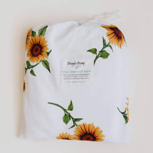 Load image into Gallery viewer, Sunflower / Fitted Cot Sheet
