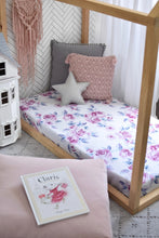 Load image into Gallery viewer, Lilac Skies / Fitted Cot Sheet
