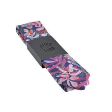 Load image into Gallery viewer, Cotton Tie / Protea Navy