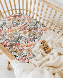 Cream / Diamond Knit Baby Blanket