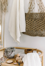 Load image into Gallery viewer, Cream / Diamond Knit Baby Blanket