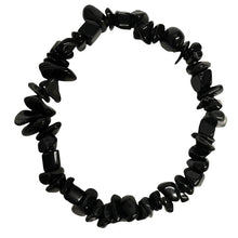 Load image into Gallery viewer, Crystal Chip Bracelet / Black Obsidian