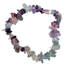 Load image into Gallery viewer, Crystal Chip Bracelet / Rainbow Fluorite