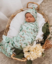 Load image into Gallery viewer, Daintree / Baby Jersey Wrap & Beanie Set
