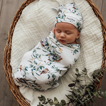 Load image into Gallery viewer, Eucalypt / Snuggle Swaddle & Beanie Set
