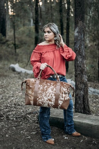 Everly Cowhide Leather Duffle Bag 064
