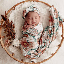 Load image into Gallery viewer, Florence / Baby Jersey Wrap & Topknot Set