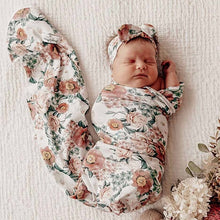 Load image into Gallery viewer, Florence / Baby Jersey Wrap &amp; Topknot Set
