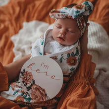 Load image into Gallery viewer, Florence / Baby Jersey Wrap & Topknot Set