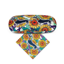 Load image into Gallery viewer, Glasses Case / Dachshund Sunflowers