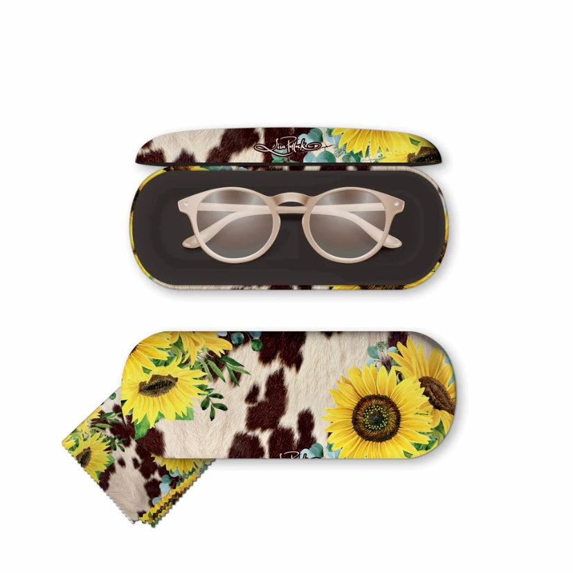 Glasses Case / Sunflower Cowhide