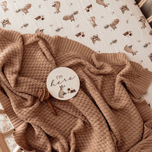 Load image into Gallery viewer, Hazelnut / Diamond Knit Baby Blanket

