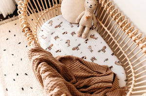 Hazelnut / Diamond Knit Baby Blanket